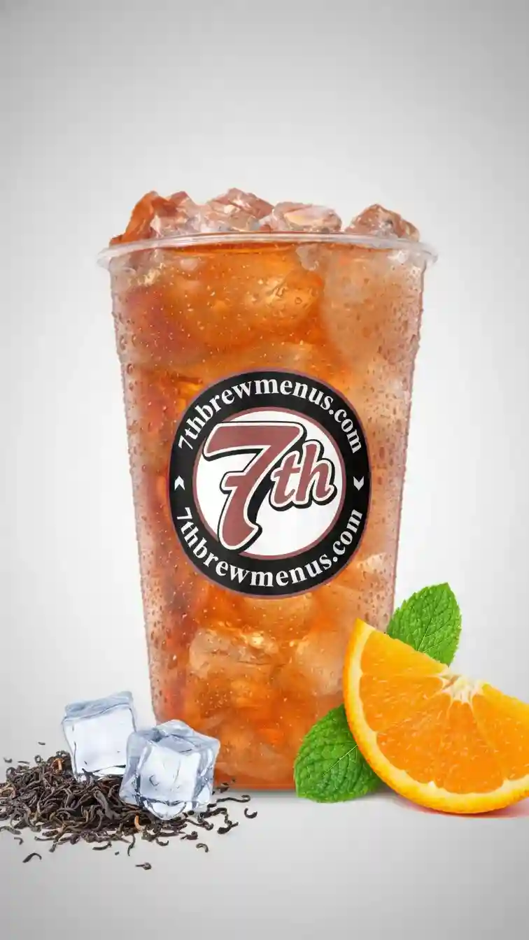 7 Brew Hula Tea iced, served in a clear cup.
