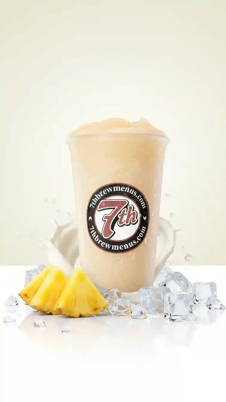 Iced 7 Brew Key Lime Pie Lemonade specialty drink served in a clear cup.