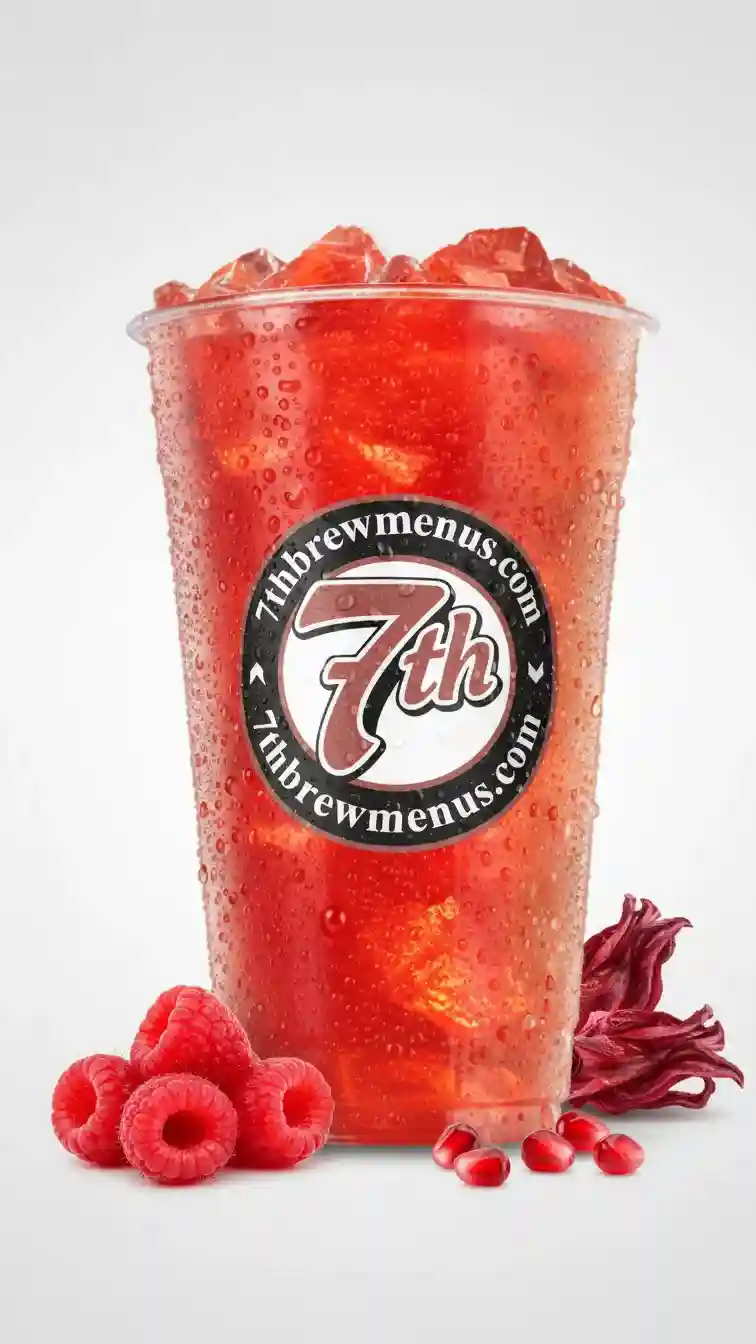 Iced 7 Brew Original 7 Fizz specialty drink served in a clear cup.