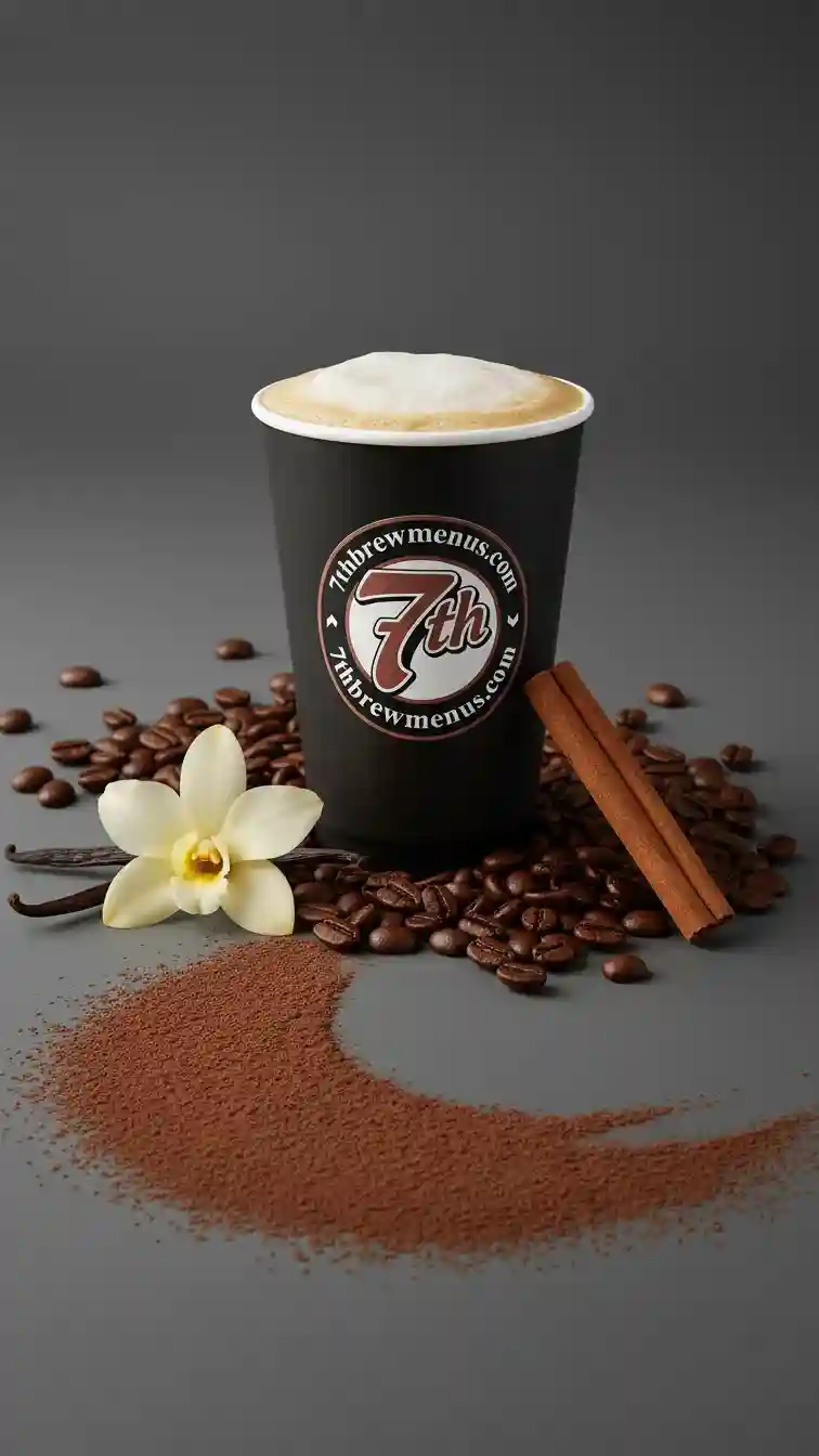7 Brew Paris Tea options, served hot in a branded black to-go cup.