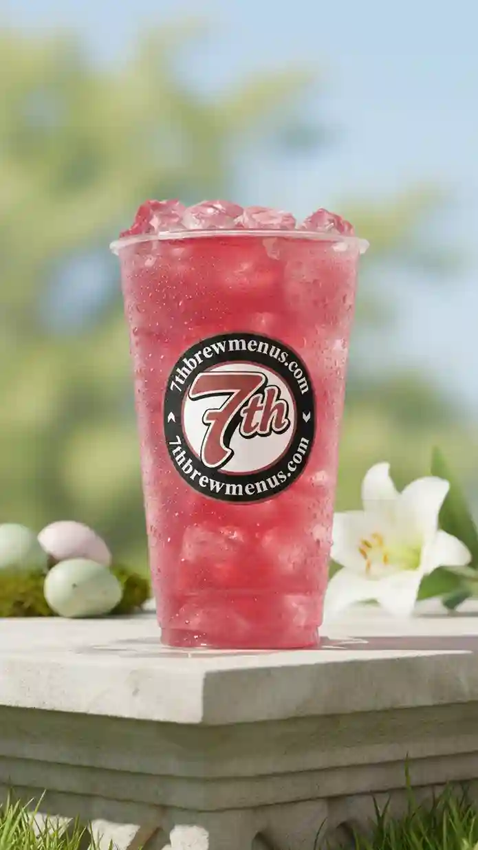 Refreshing 7 Watermelon Lemonade drink served in a clear plastic cup with ice.