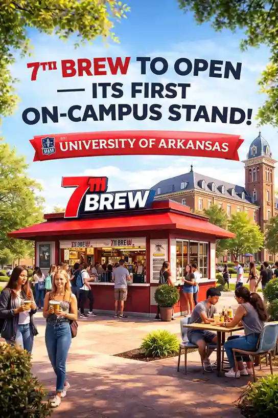 7 Brew's first on-campus stand in University of Arkansas